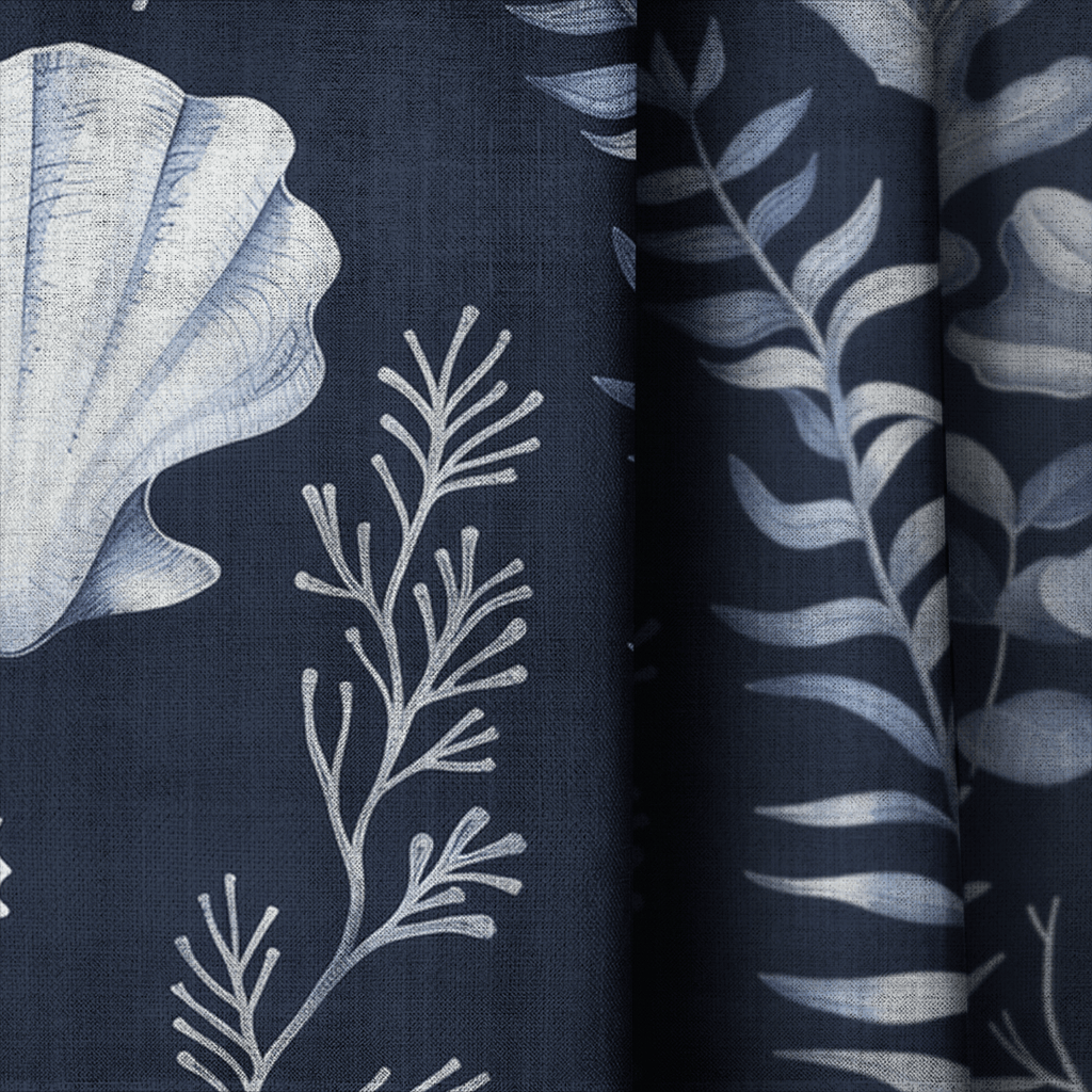 Midnight Reef - Curtain Panel - The Drapery