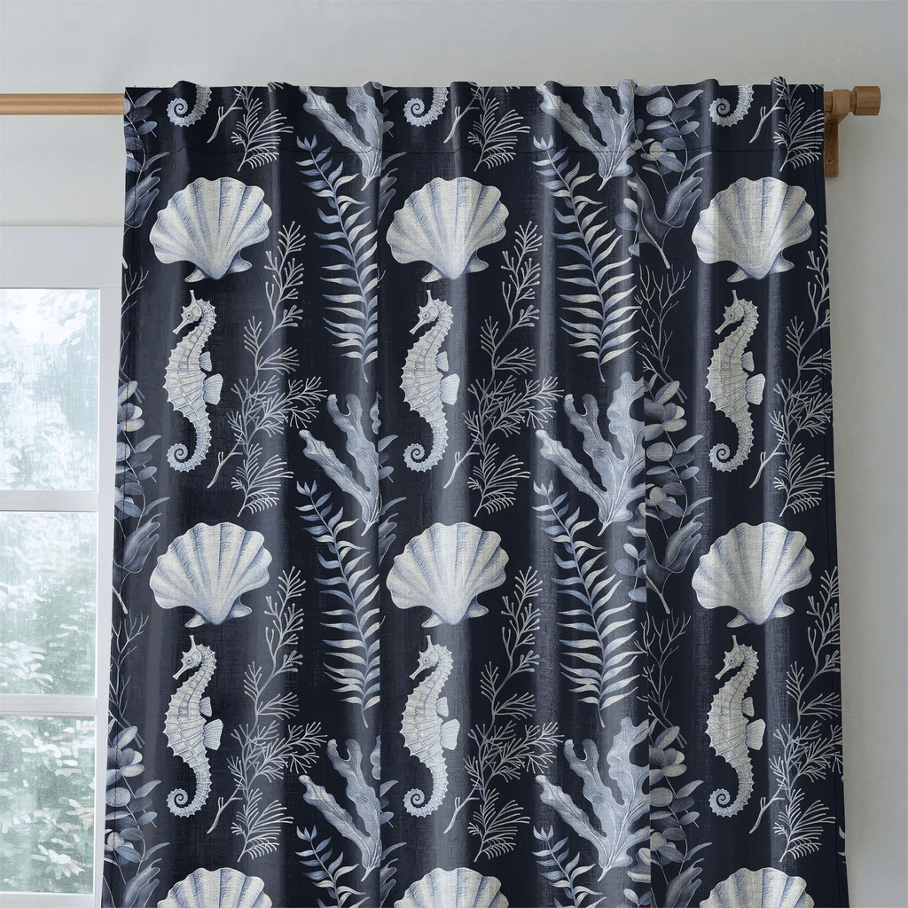 Midnight Reef - Curtain Panel - The Drapery
