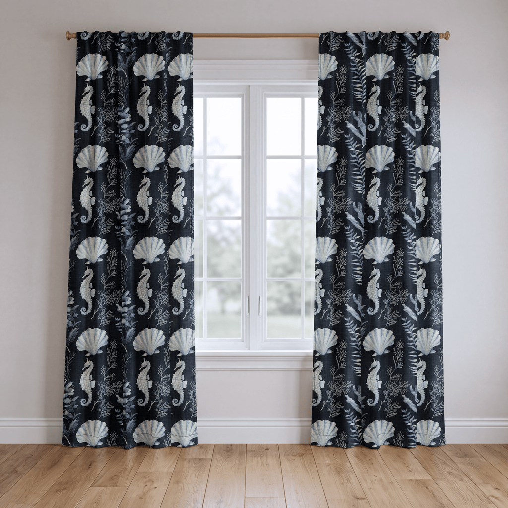 Midnight Reef - Curtain Panel - The Drapery