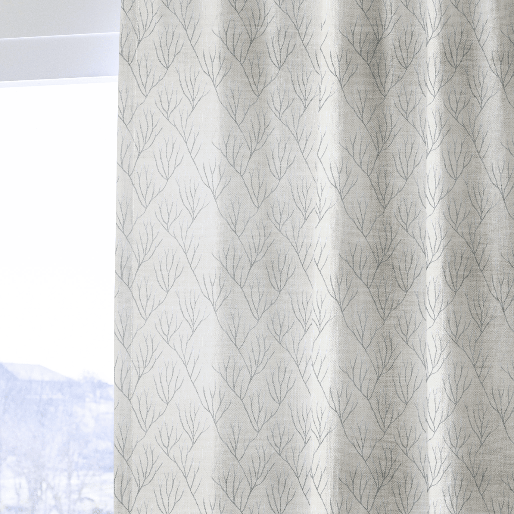 Mila Coral - Curtain Panel - The Drapery