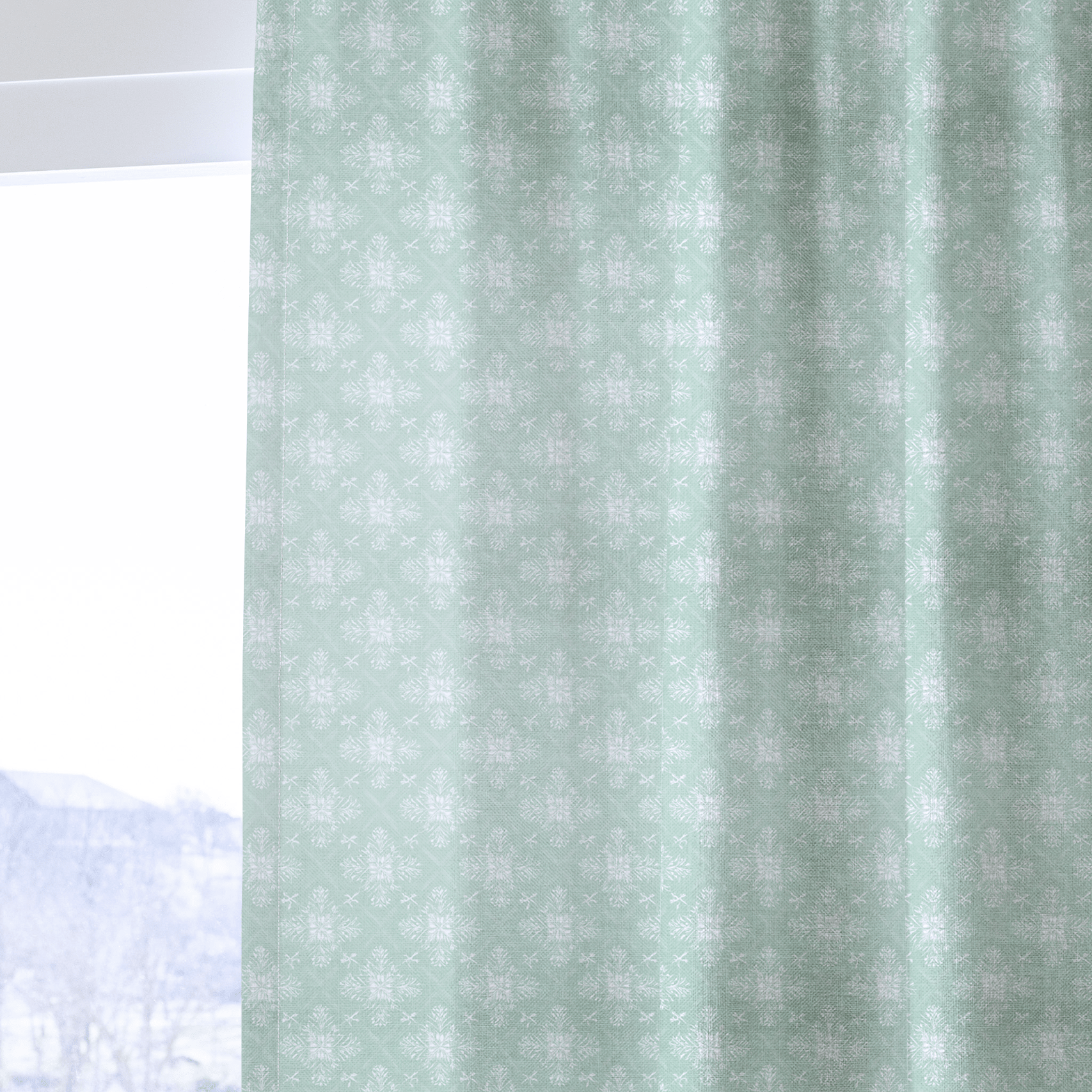 Milo Mint - Curtain Panel - The Drapery