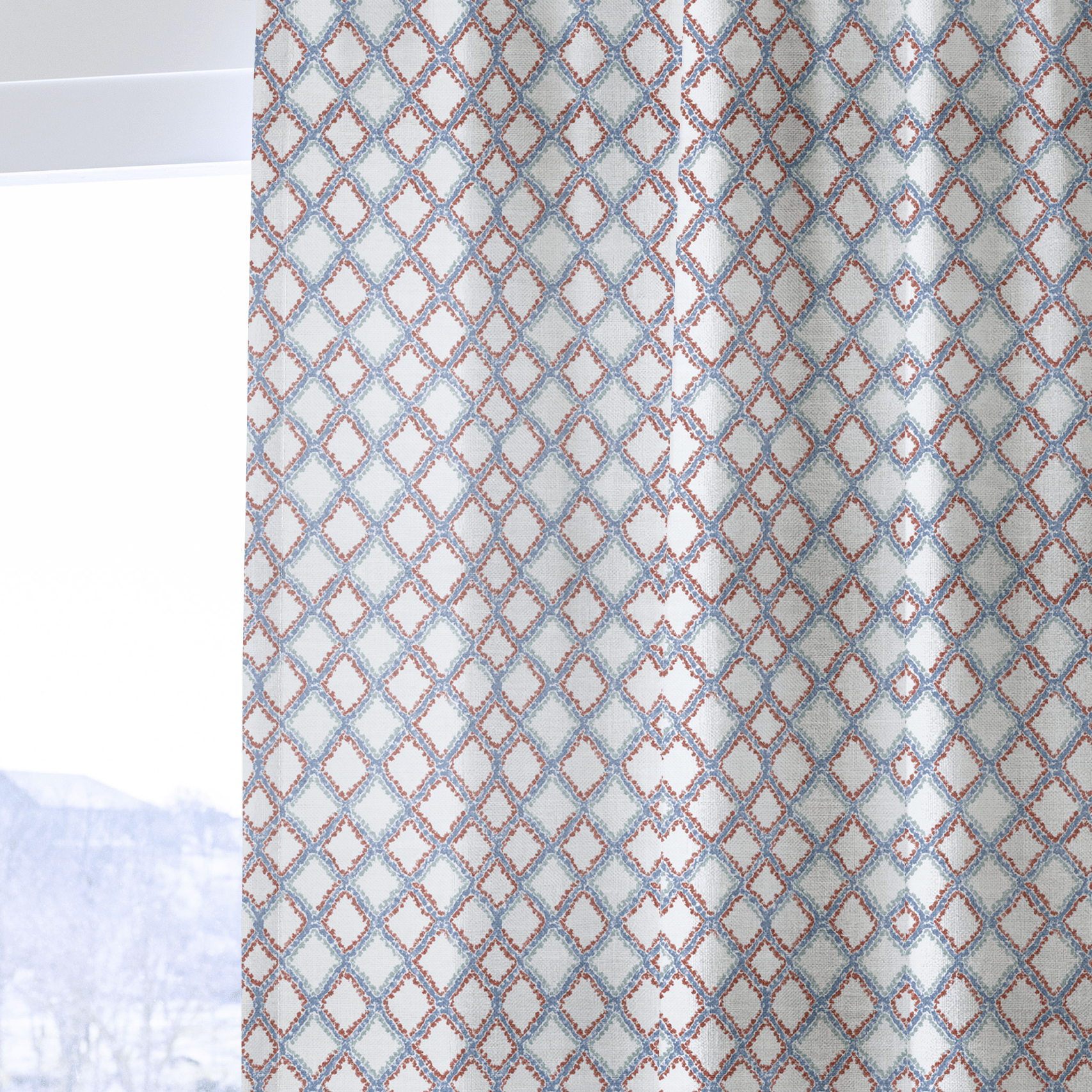 Milton Lattice - Curtain Panel - The Drapery