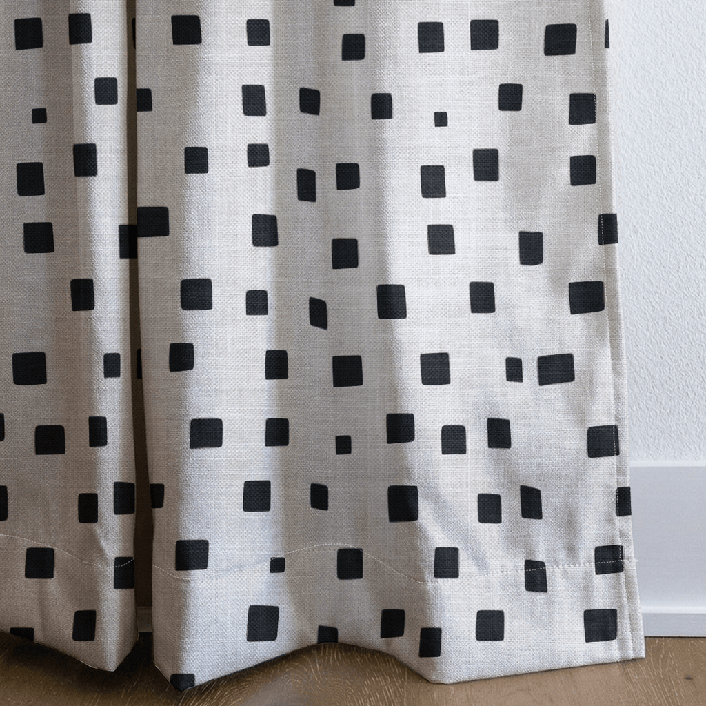 Minimal Squares - Curtain Panel - The Drapery