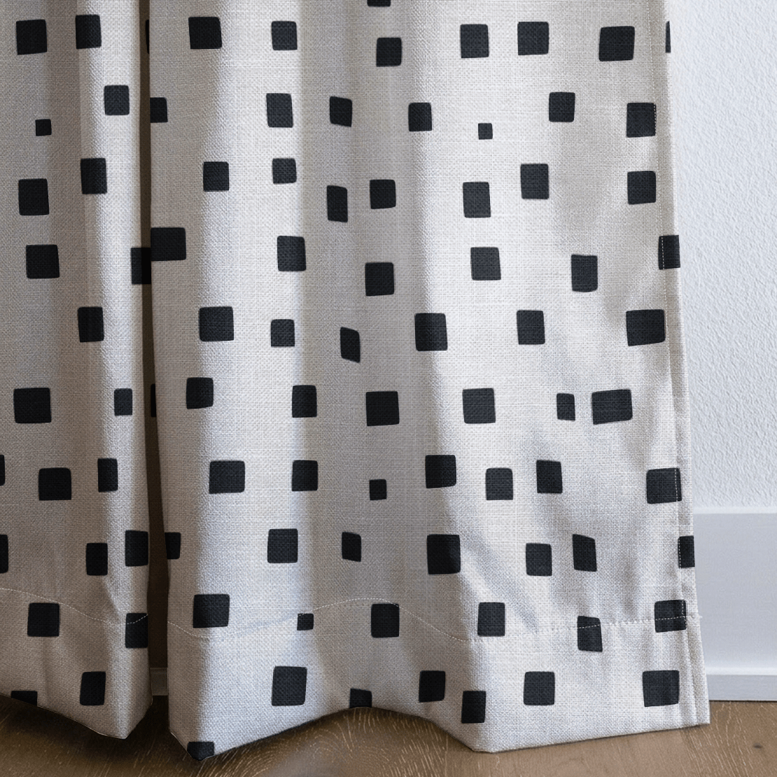 Minimal Squares - Curtain Panel - The Drapery