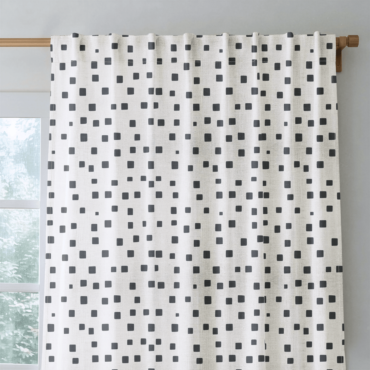 Minimal Squares - Curtain Panel - The Drapery