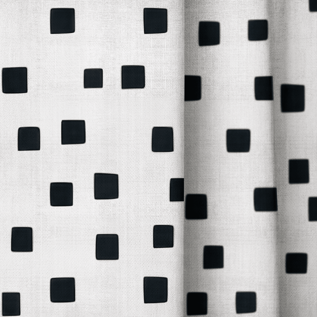 Minimal Squares - Curtain Panel - The Drapery