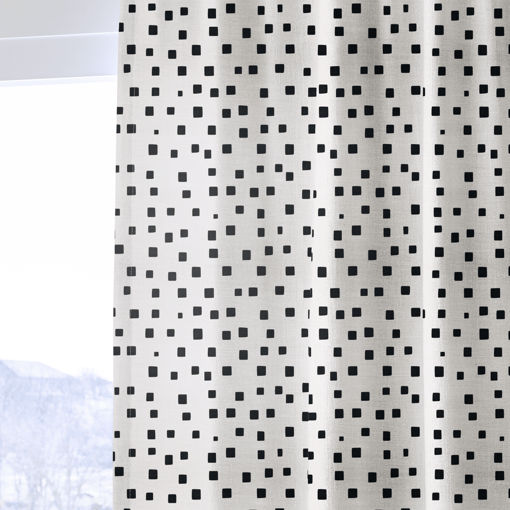 Minimal Squares - Curtain Panel - The Drapery
