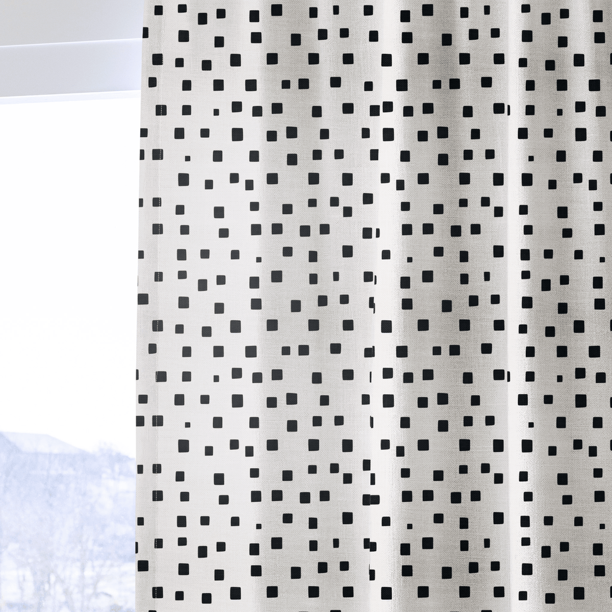 Minimal Squares - Curtain Panel - The Drapery
