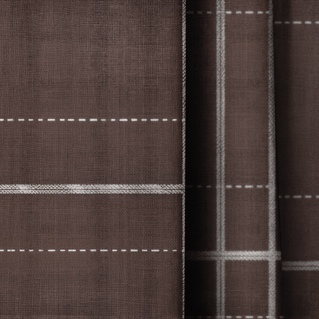 Mocha Tartan - Curtain Panel - The Drapery