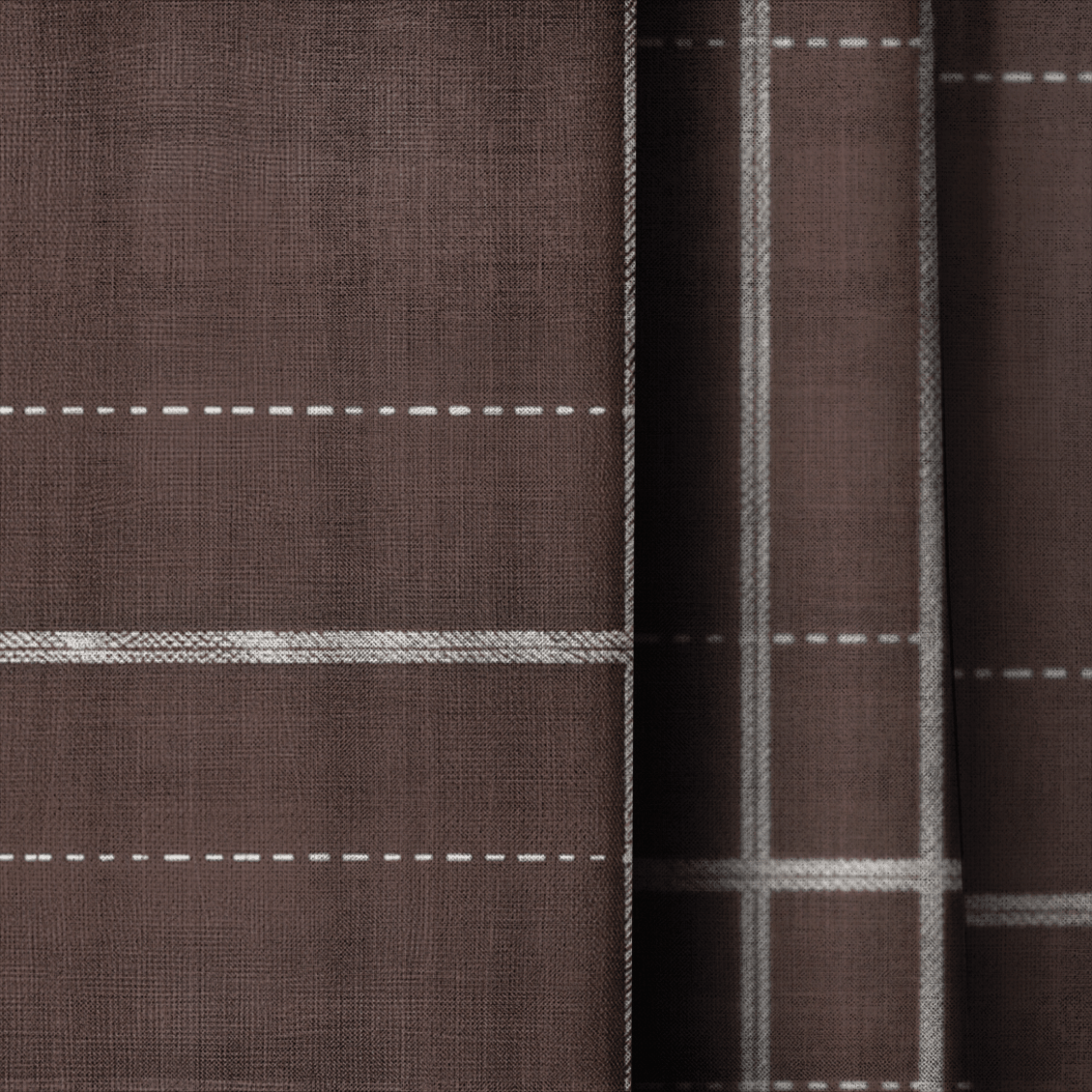 Mocha Tartan - Curtain Panel - The Drapery