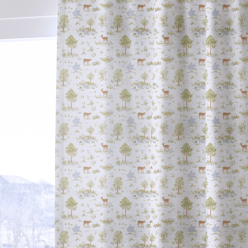 Mom & Baby Deer - Curtain Panel - The Drapery