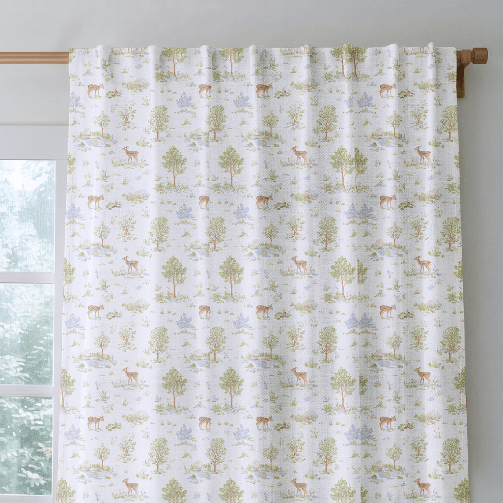 Mom & Baby Deer - Curtain Panel - The Drapery