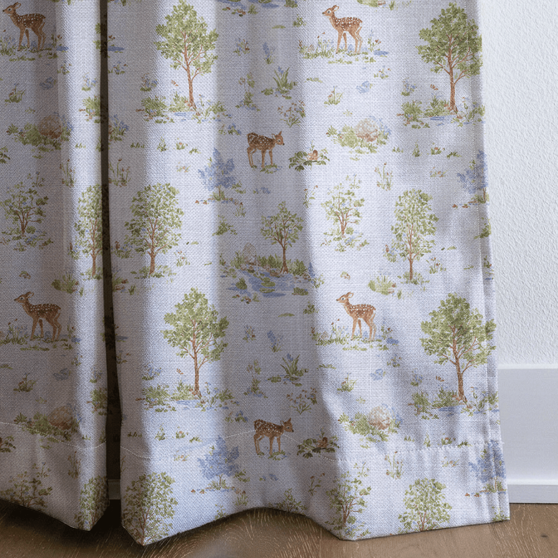 Mom & Baby Deer - Curtain Panel - The Drapery