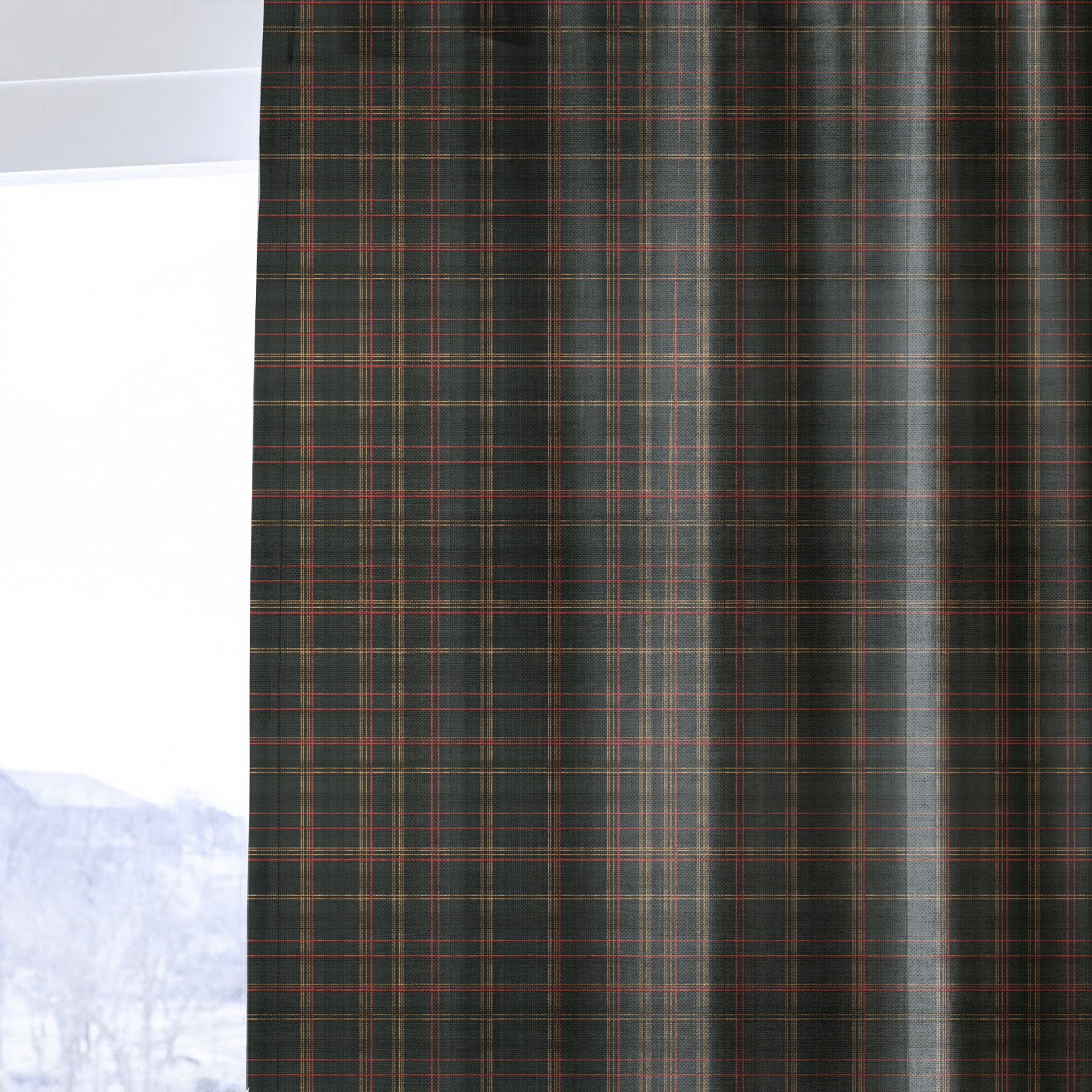 Mona Plaid - Curtain Panel - The Drapery
