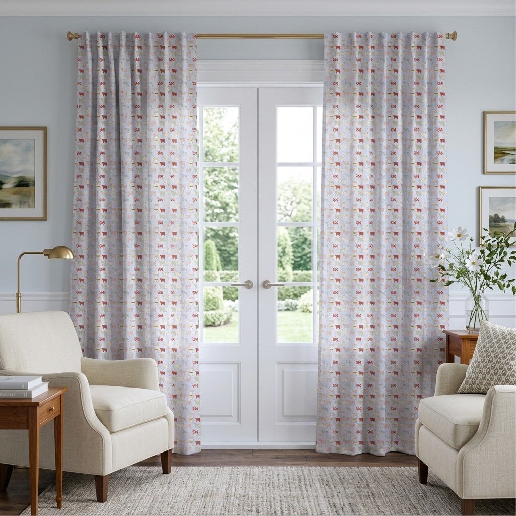 Moo Ahead - Curtain Panel - The Drapery