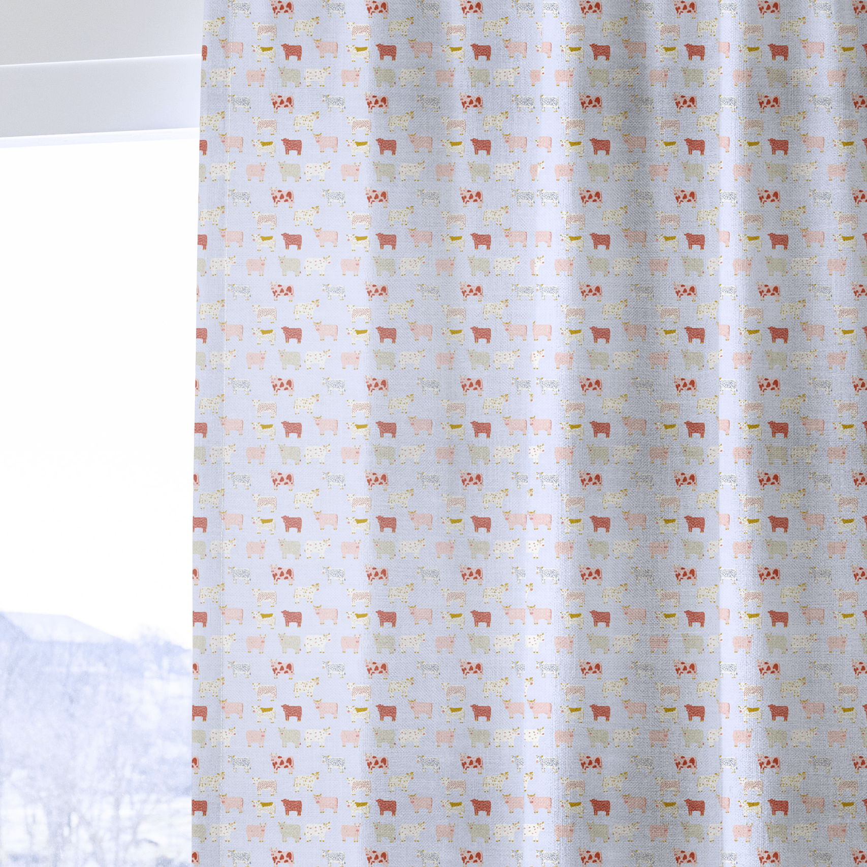 Moo Ahead - Curtain Panel - The Drapery