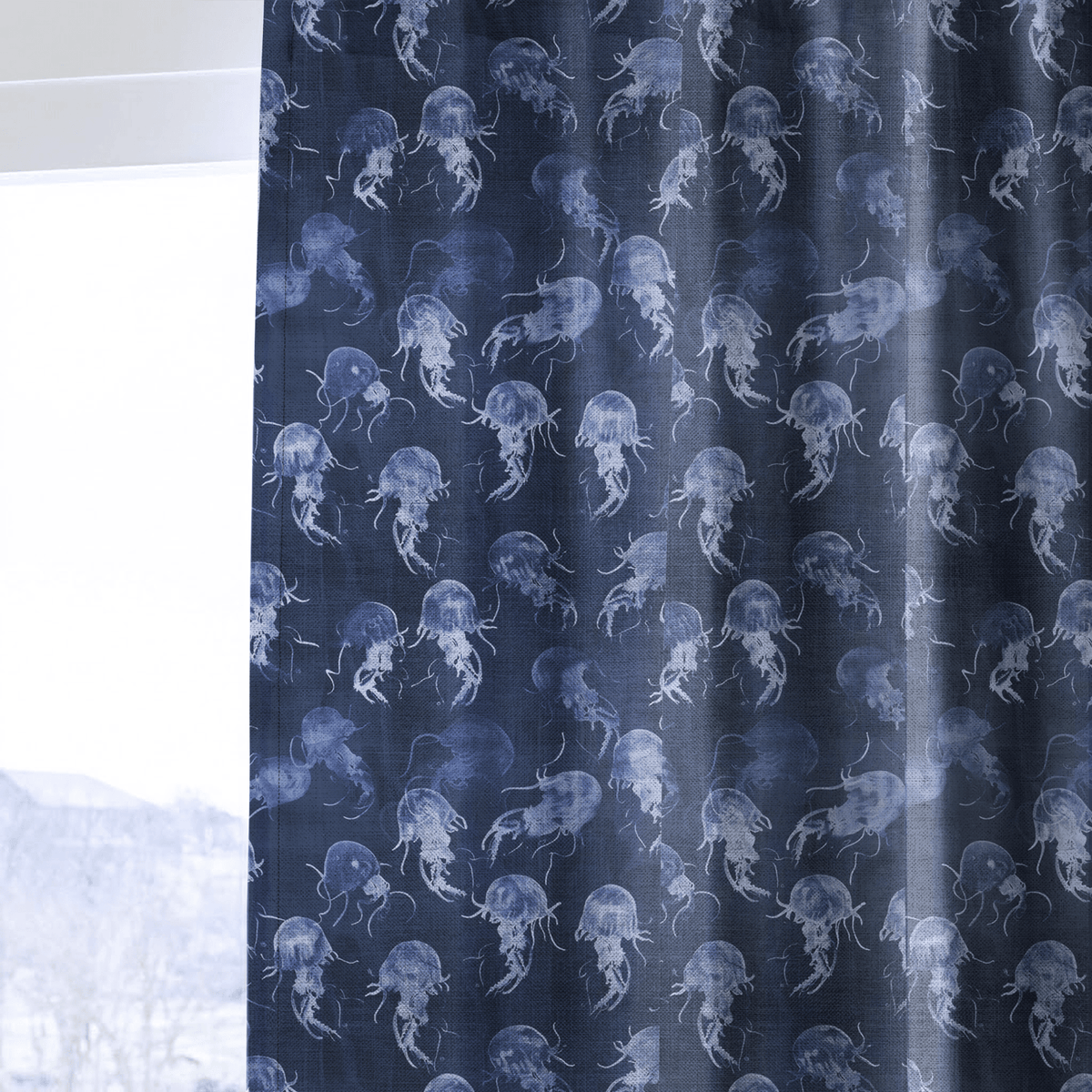 Moon Jelly Drift - Curtain Panel - The Drapery