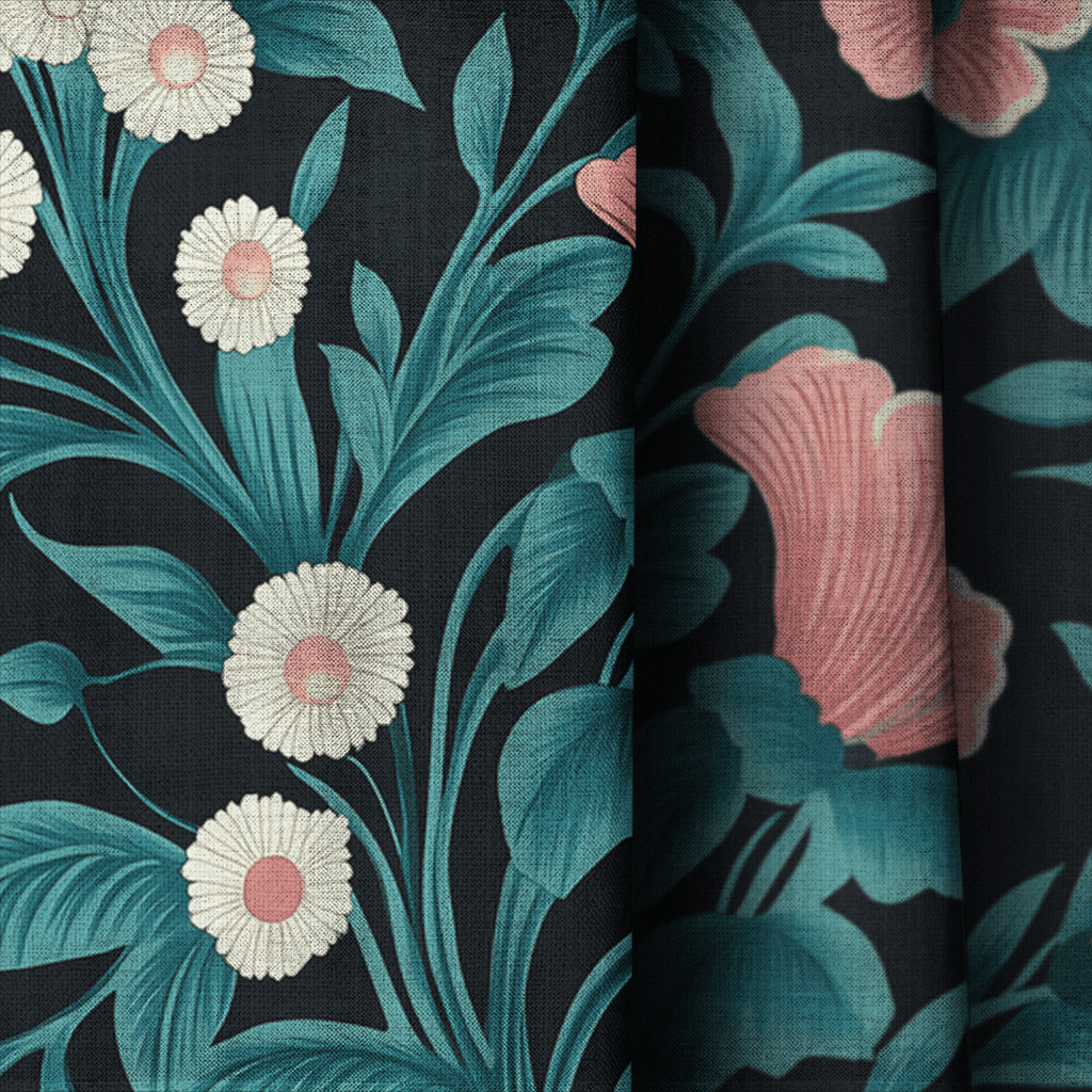 Moonbloom - Curtain Panel - The Drapery