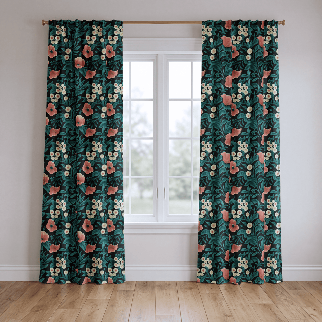 Moonbloom - Curtain Panel - The Drapery