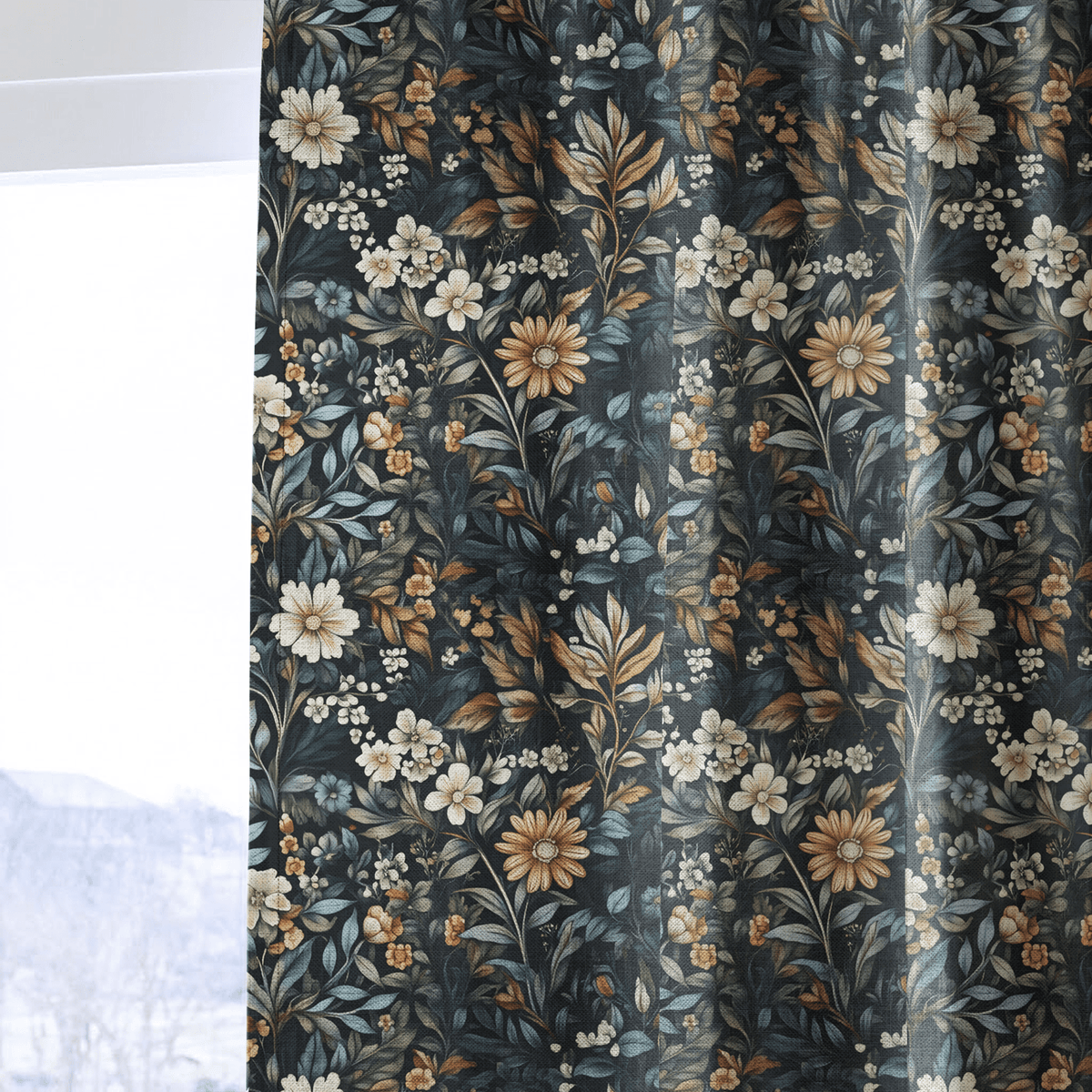 Moonlit Botanica - Curtain Panel - The Drapery