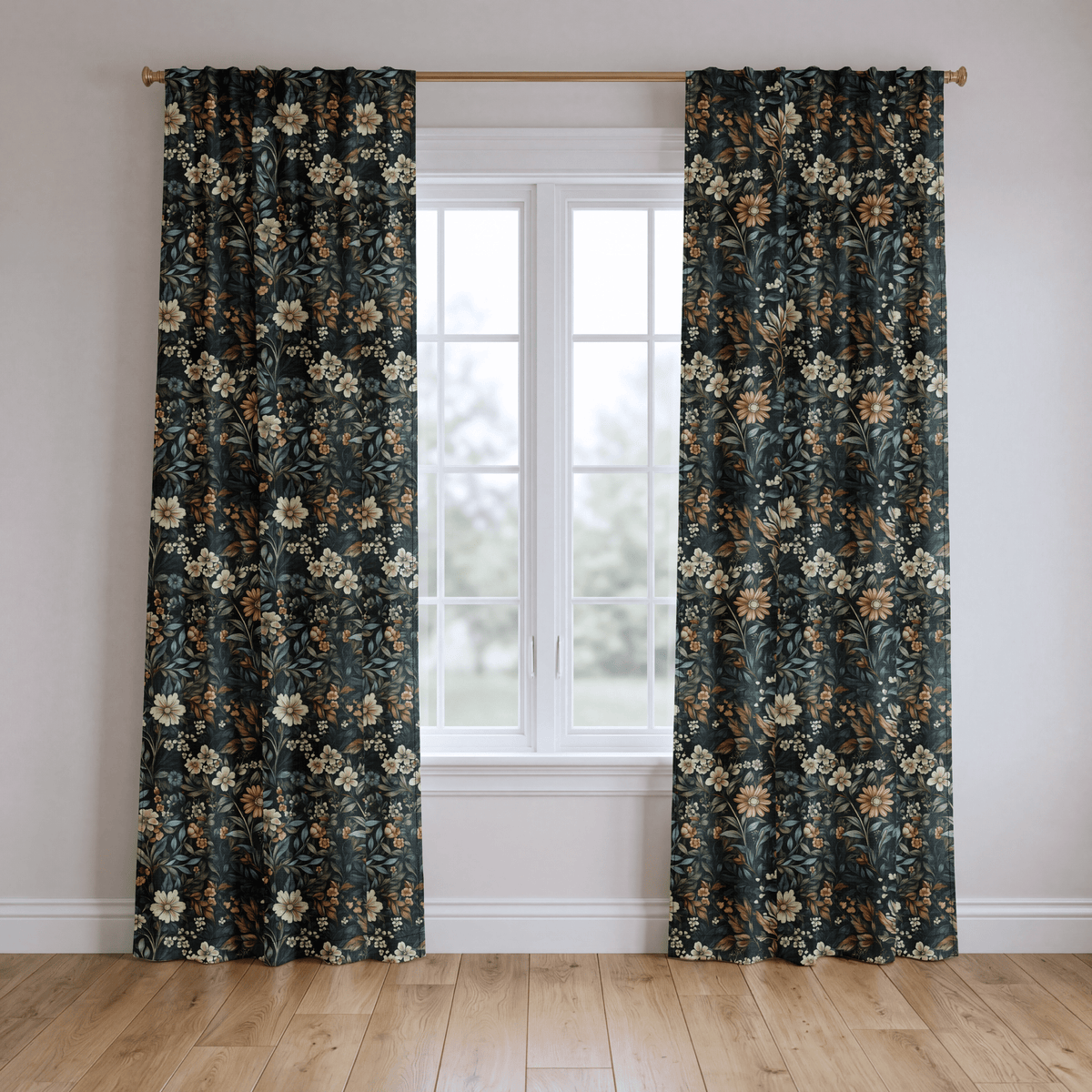 Moonlit Botanica - Curtain Panel - The Drapery