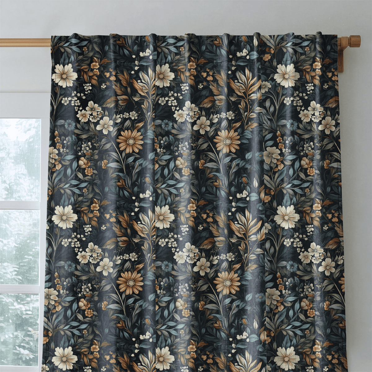 Moonlit Botanica - Curtain Panel - The Drapery