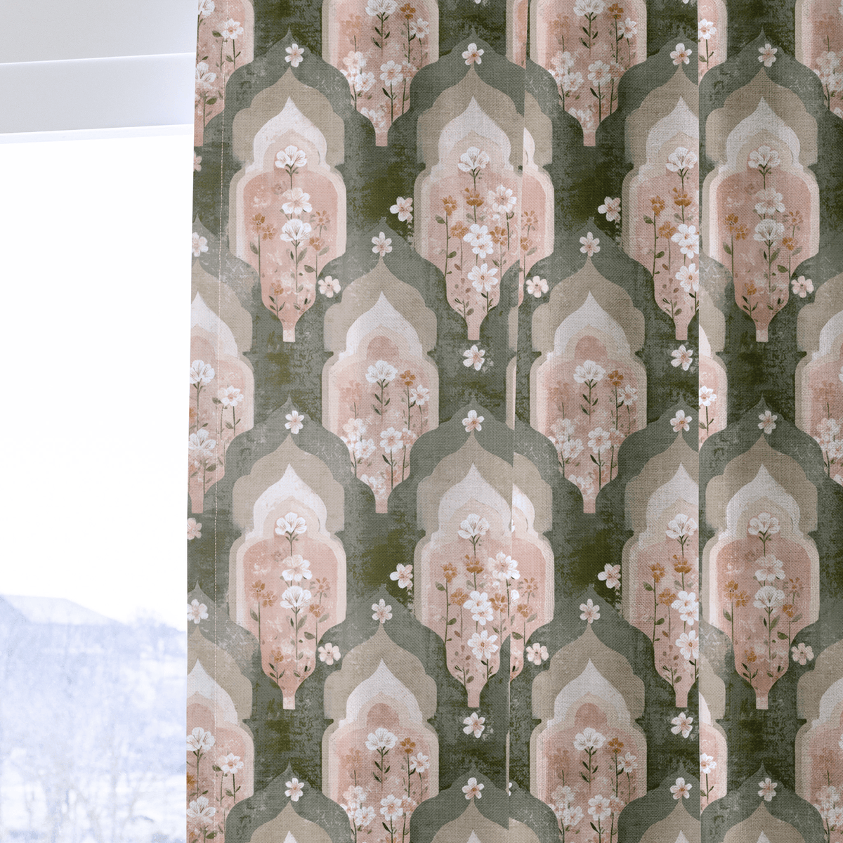 Mosaic Layer - Curtain Panel - The Drapery