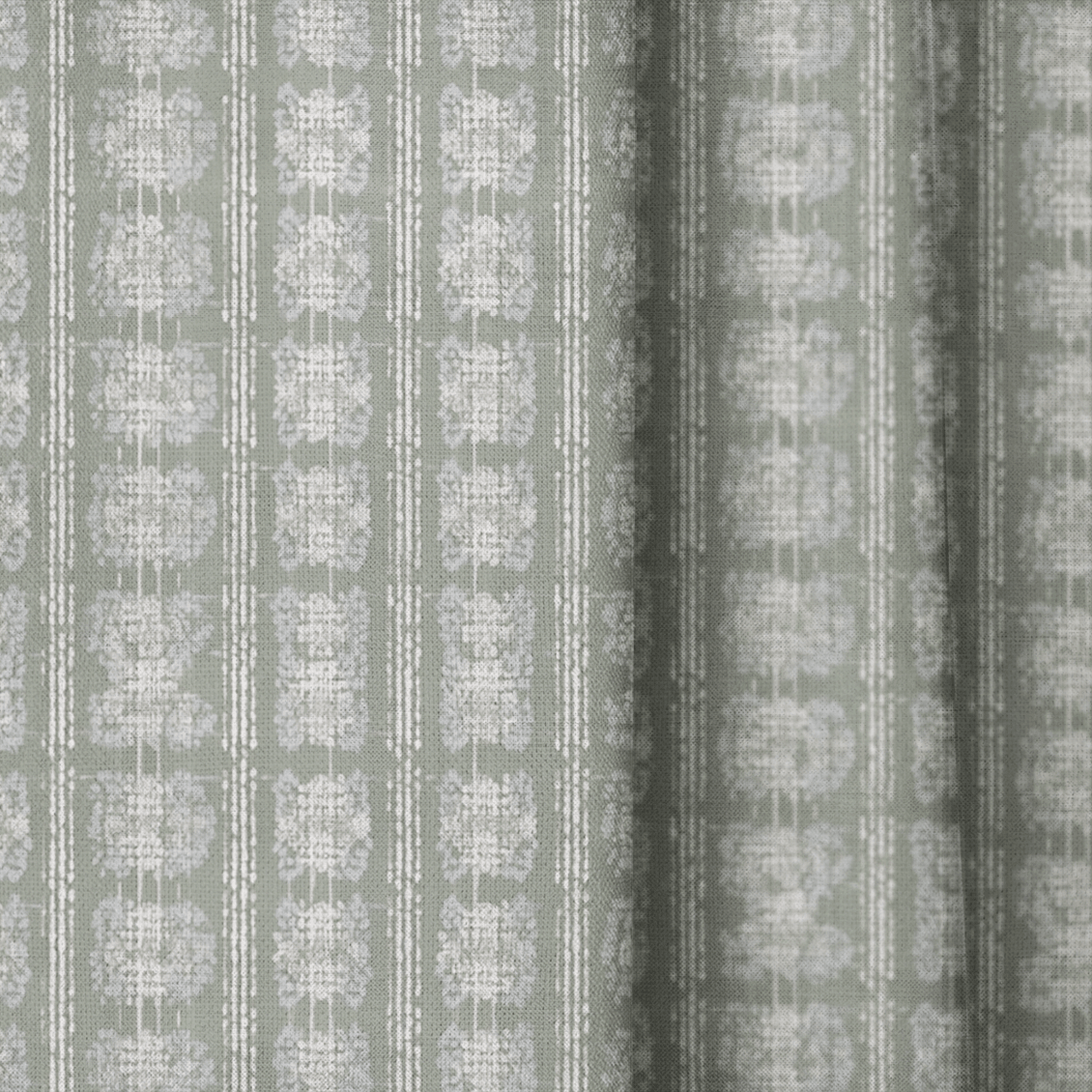 Moss Painted Plaid - Curtain Panel - The Drapery