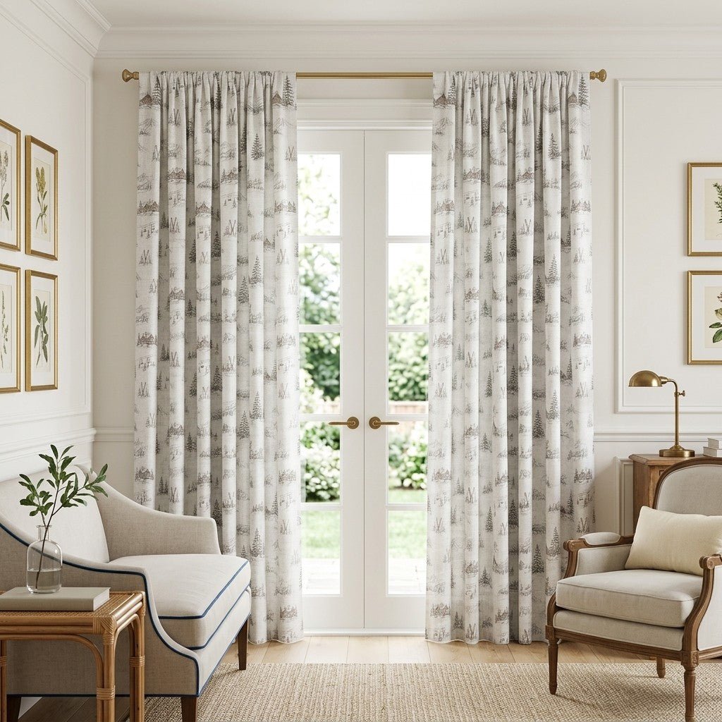 Mountain Lodge Toile - Curtain Panel - The Drapery