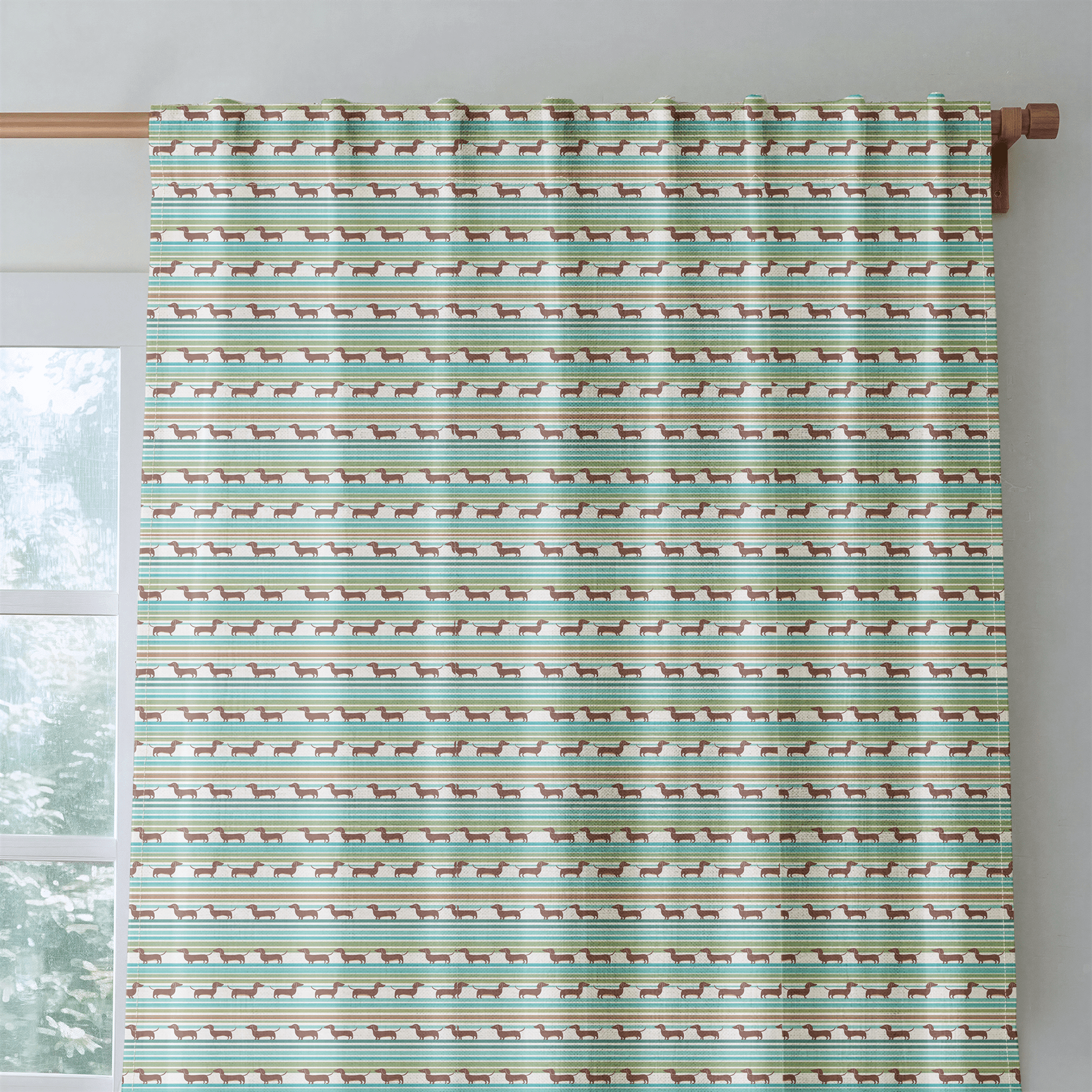 Muddy Paws - Curtain Panel - The Drapery