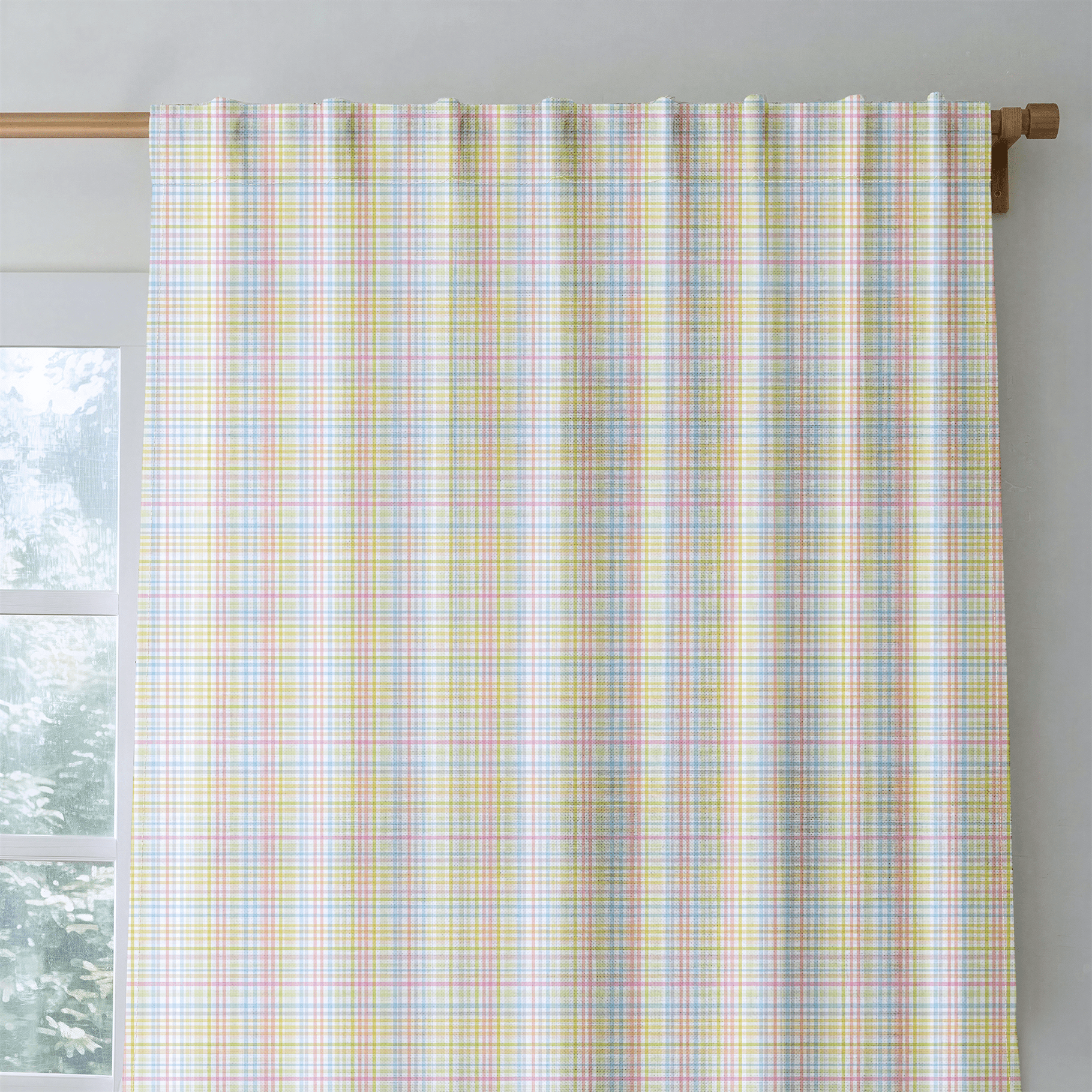Multicolor Gingham - Curtain Panel - The Drapery