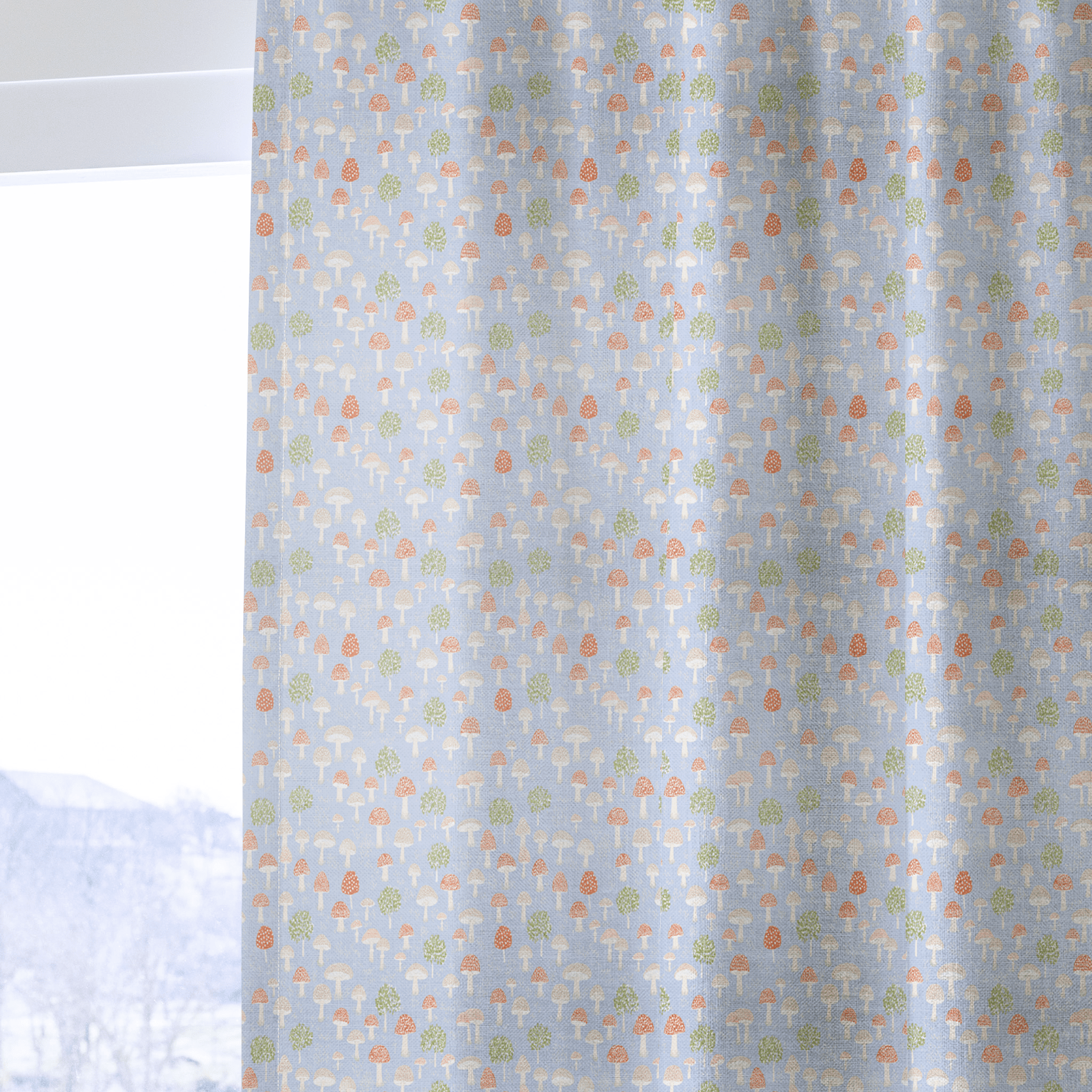 Mushroom Forest_ - Curtain Panel - The Drapery