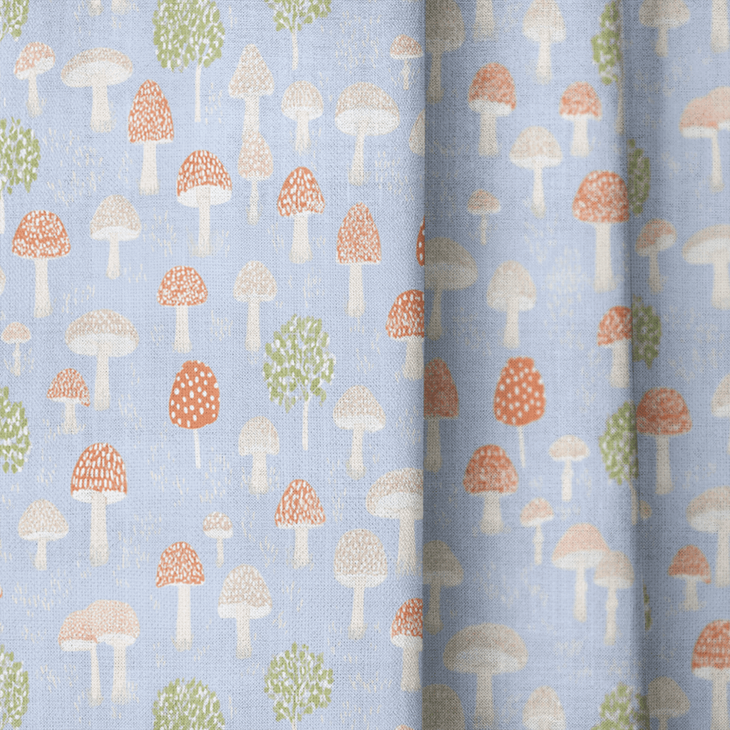 Mushroom Forest_ - Curtain Panel - The Drapery