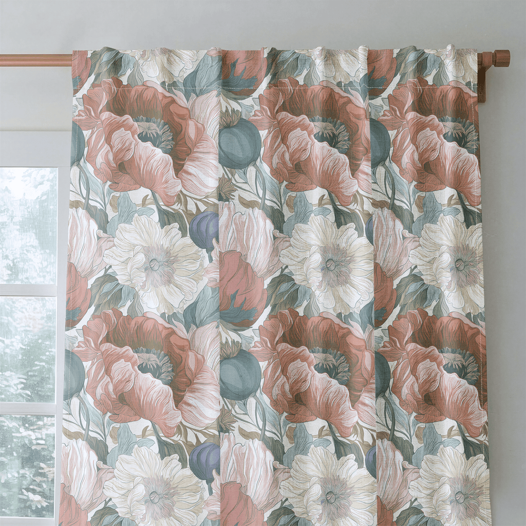 Muted Garden - Curtain Panel - The Drapery