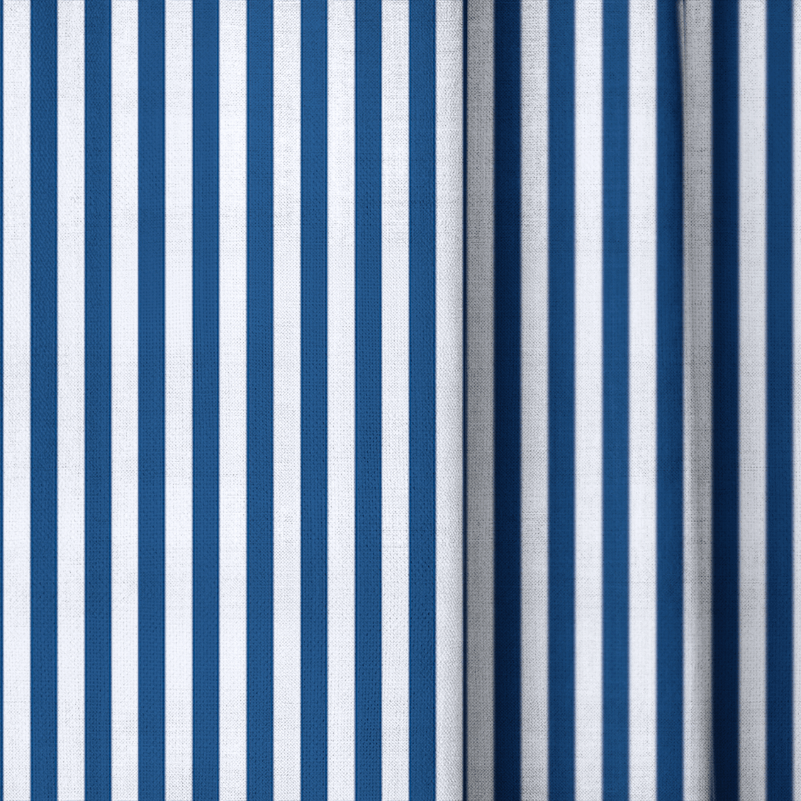 Navy Stripe - Curtain Panel - The Drapery