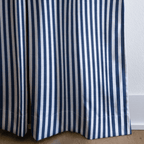 Navy Stripe - Curtain Panel - The Drapery