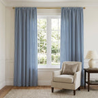 Navy Stripe - Curtain Panel - The Drapery