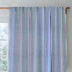 Navy Stripe - Curtain Panel - The Drapery