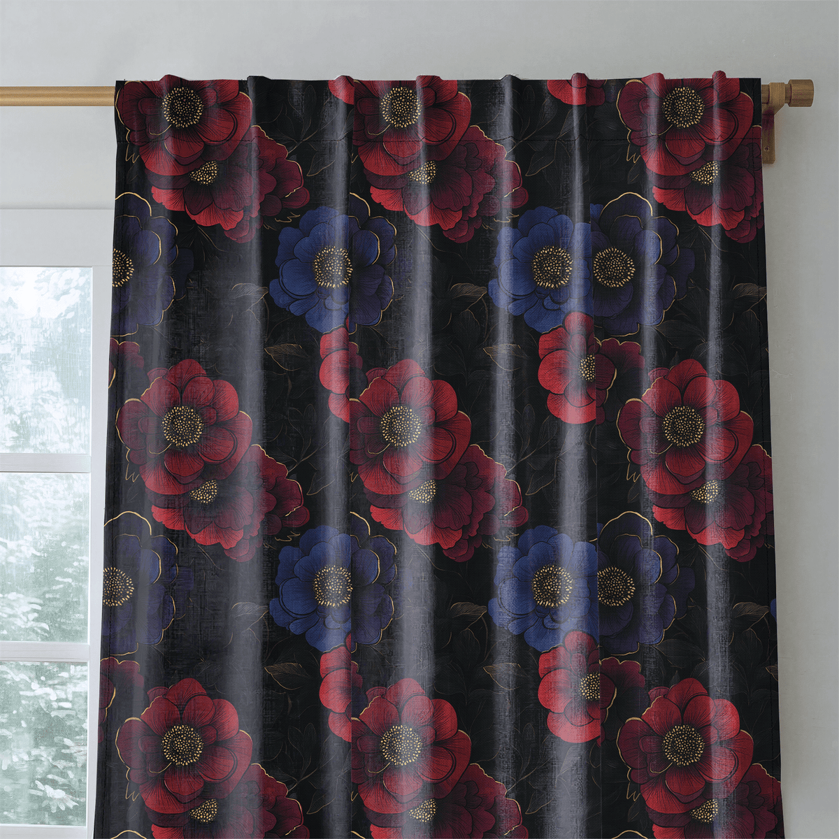 Nightshade Noir - Curtain Panel - The Drapery