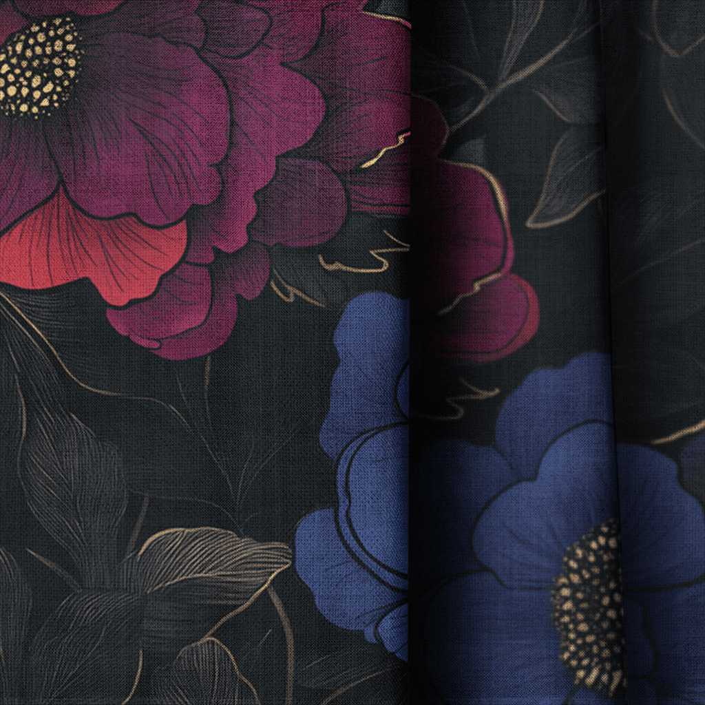 Nightshade Noir - Curtain Panel - The Drapery
