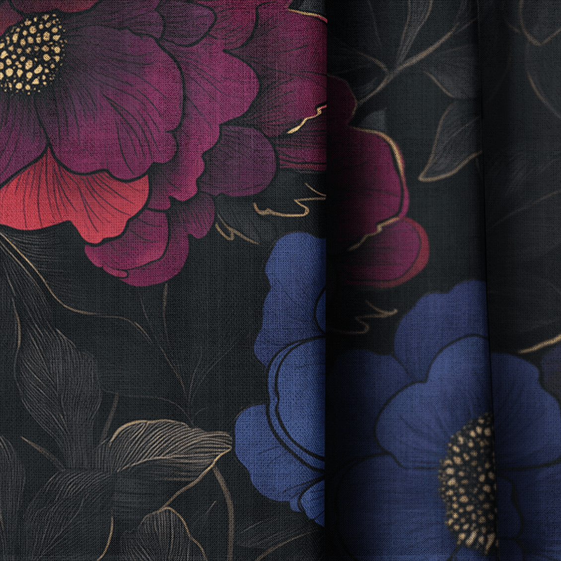 Nightshade Noir - Curtain Panel - The Drapery