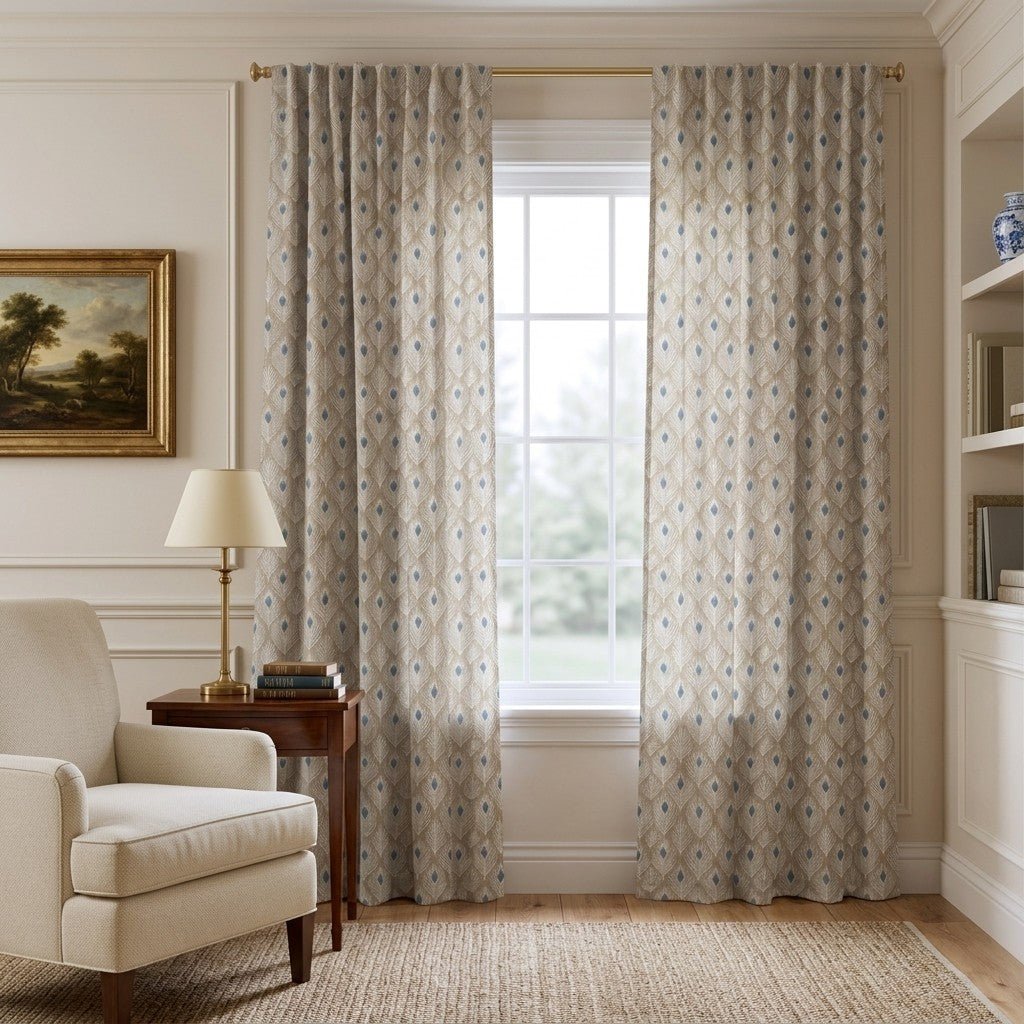 Noelle Feather - Curtain Panel - The Drapery