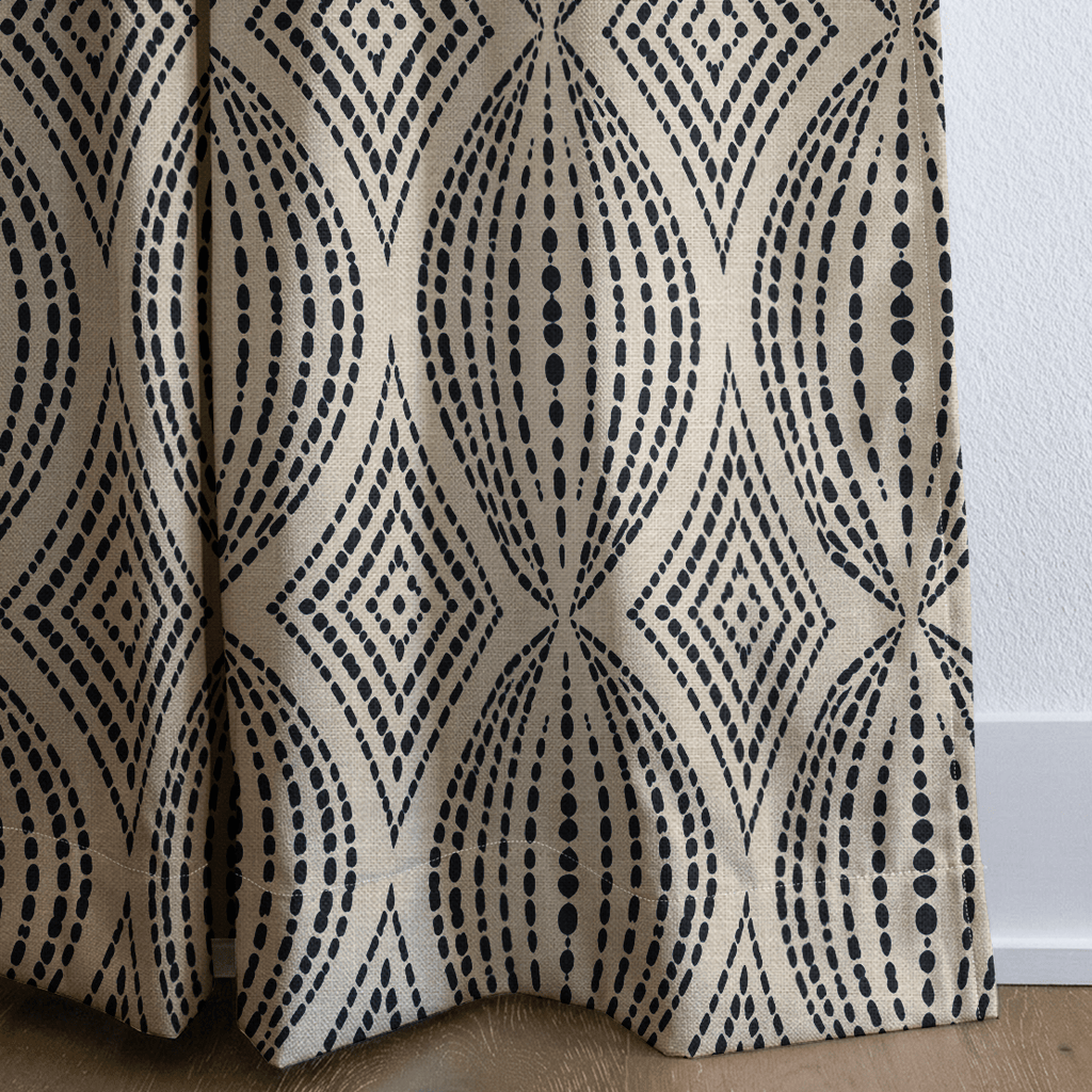 Obsidian Bloom - Curtain Panel - The Drapery