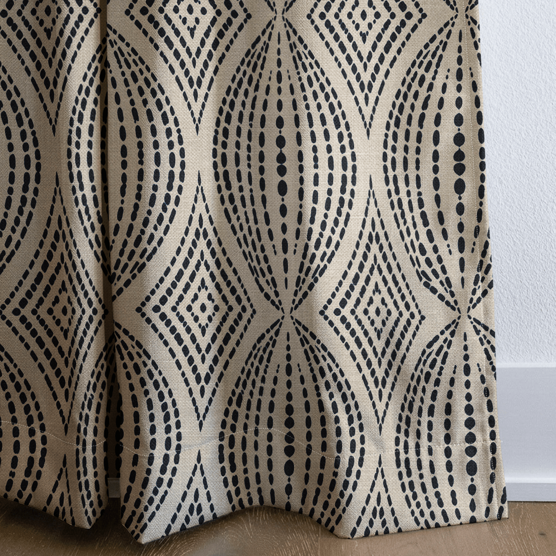 Obsidian Bloom - Curtain Panel - The Drapery