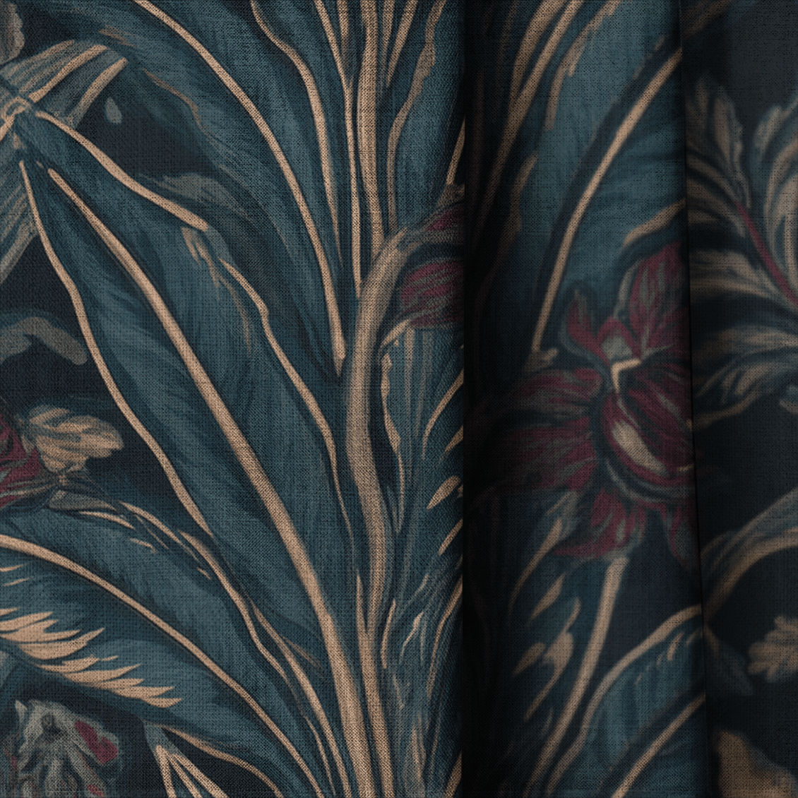 Obsidian Plume - Curtain Panel - The Drapery