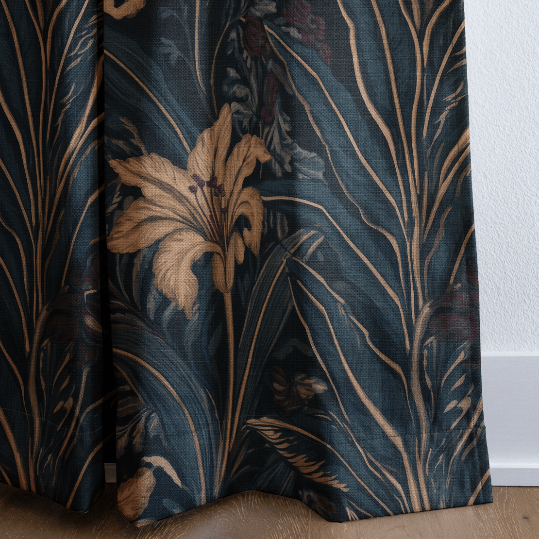 Obsidian Plume - Curtain Panel - The Drapery