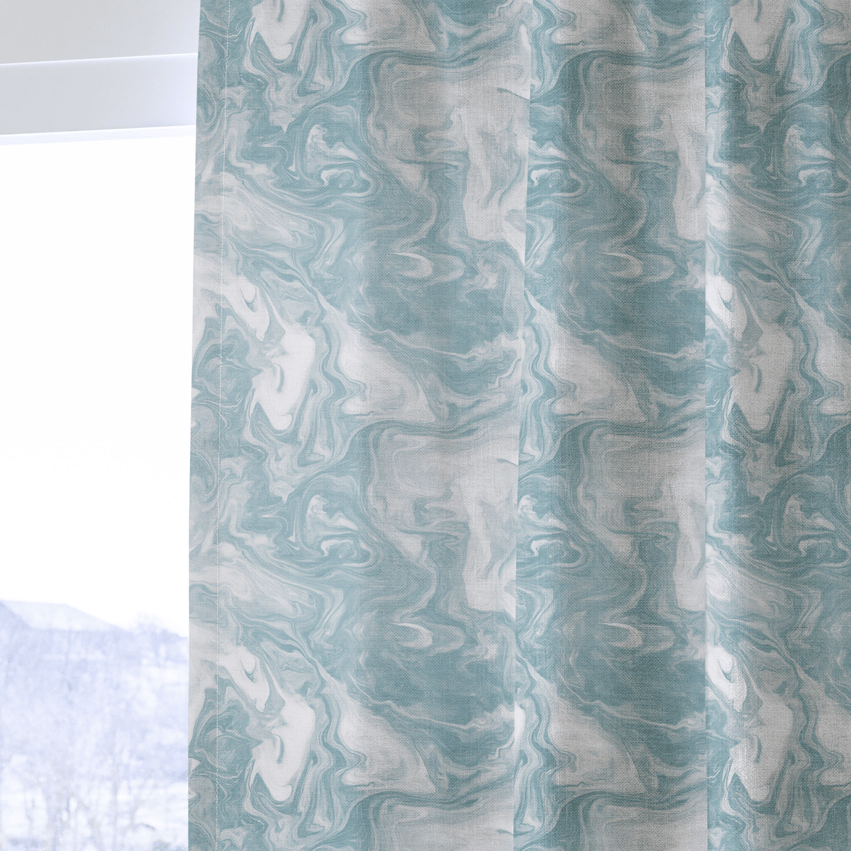Ocean Marble - Curtain Panel - The Drapery
