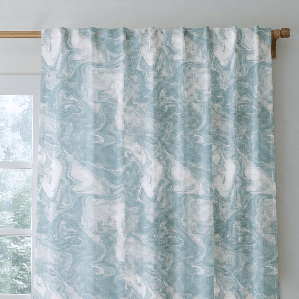 Ocean Marble - Curtain Panel - The Drapery