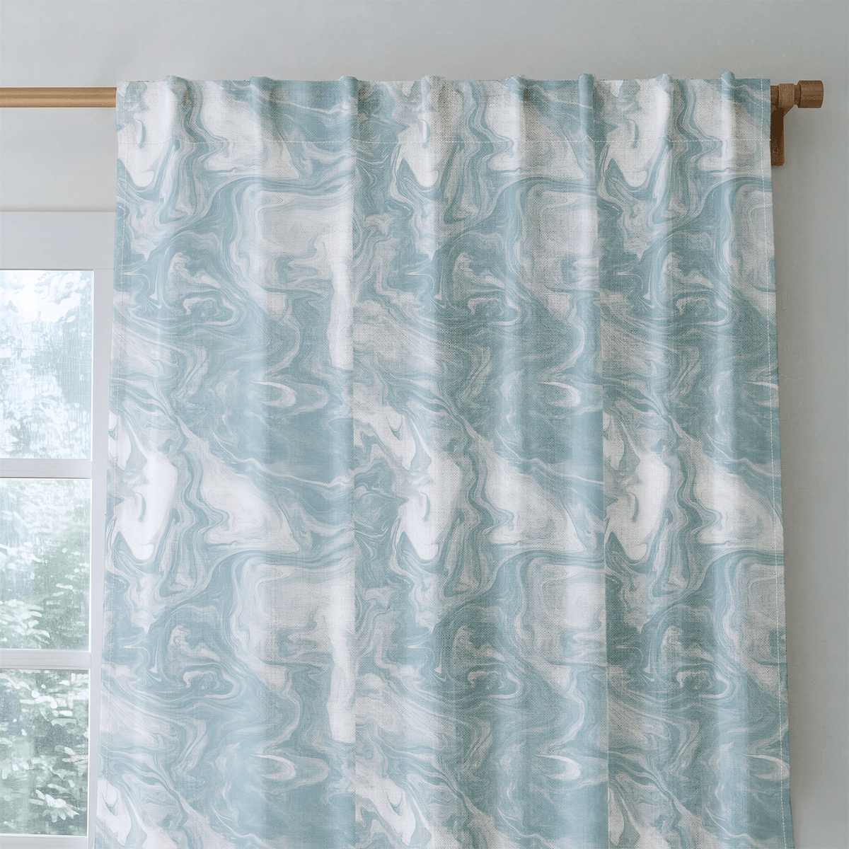 Ocean Marble - Curtain Panel - The Drapery