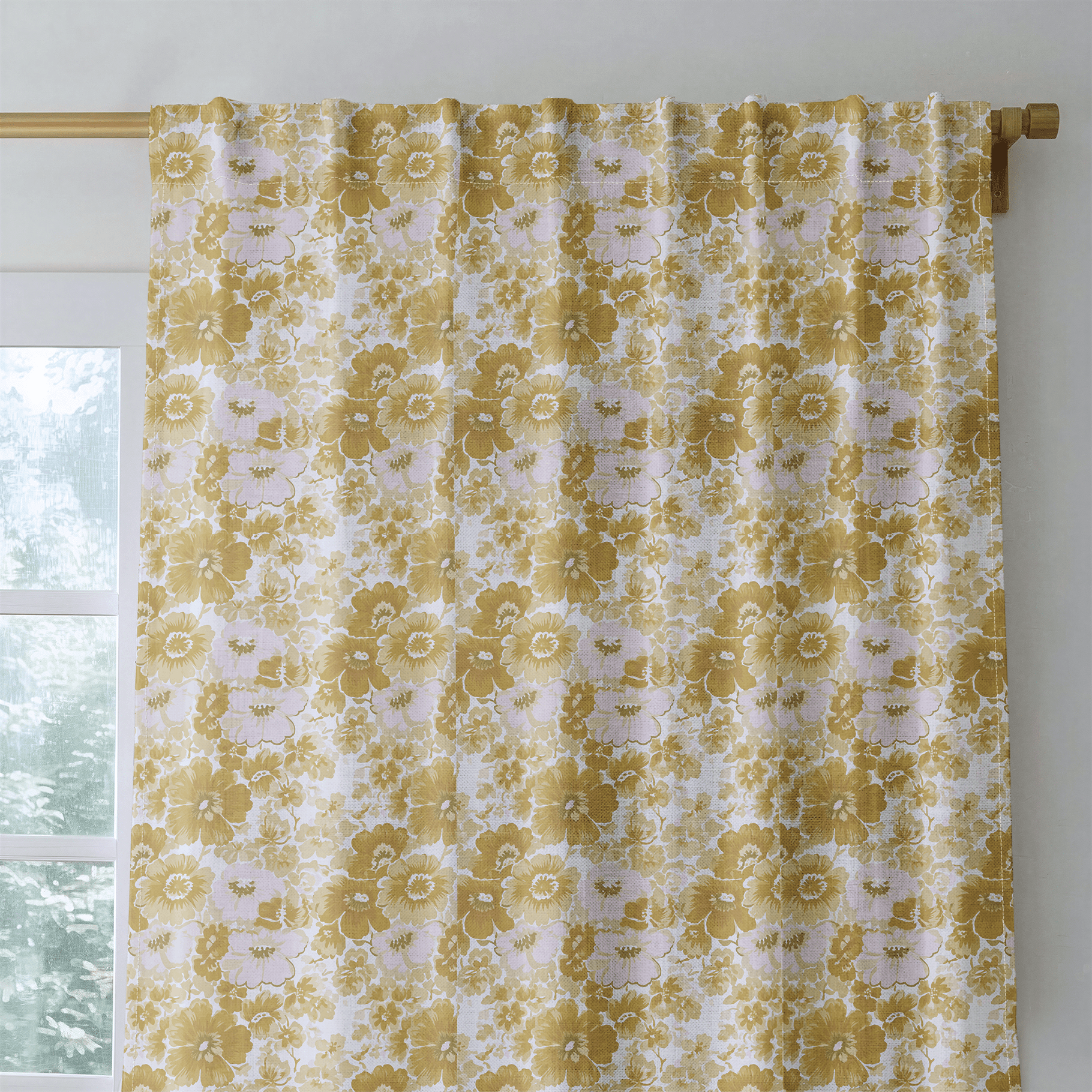 Ochre Gentle Bloom - The Drapery